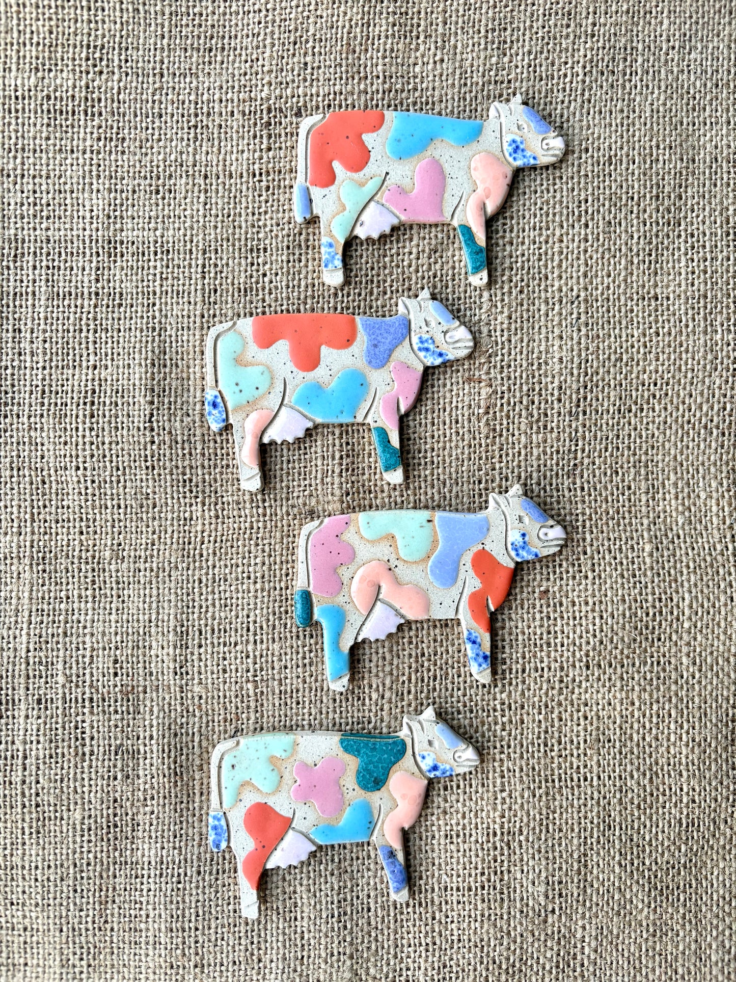 Rainbow Cow Magnet