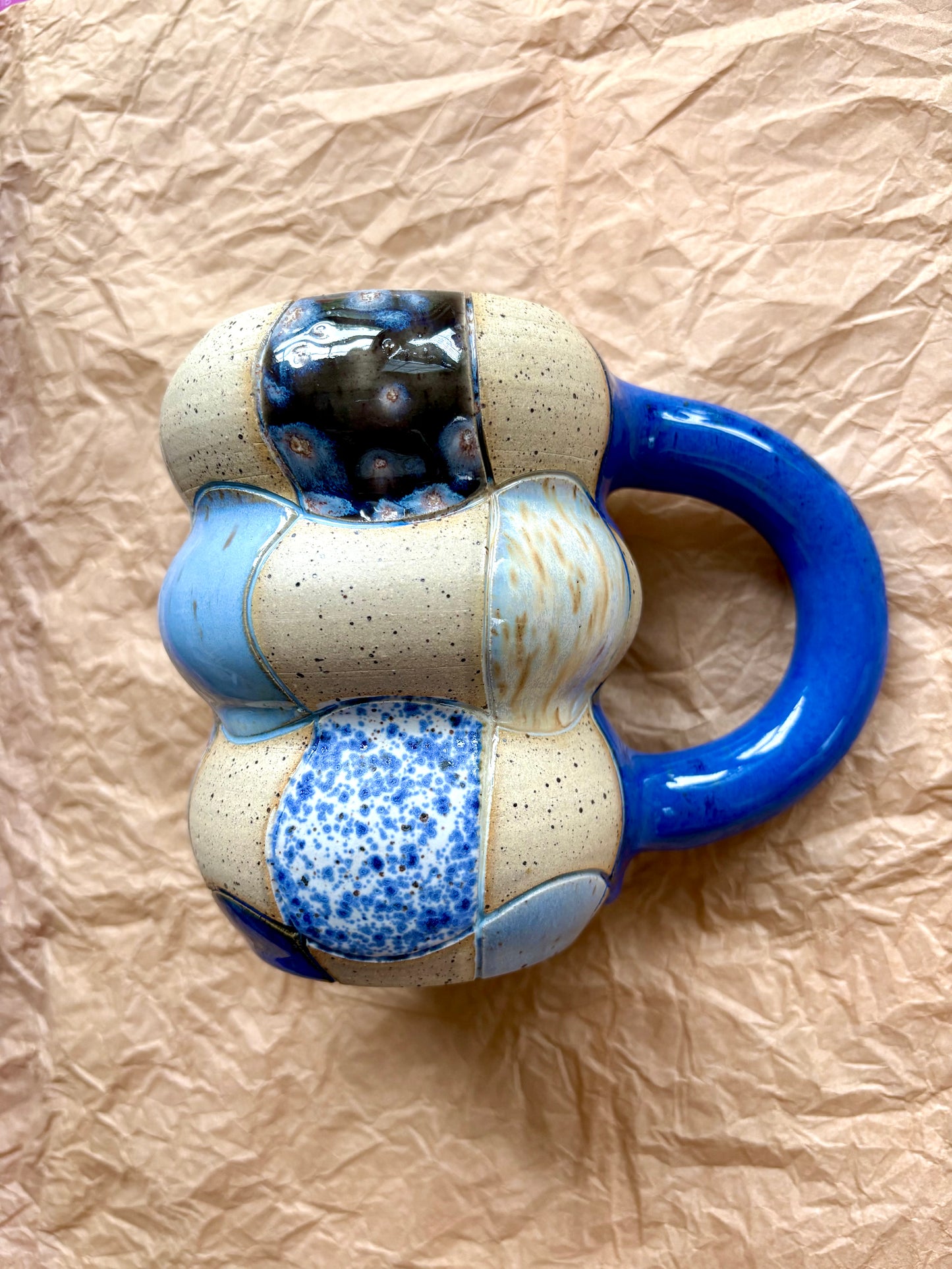 Blue Checker Mug