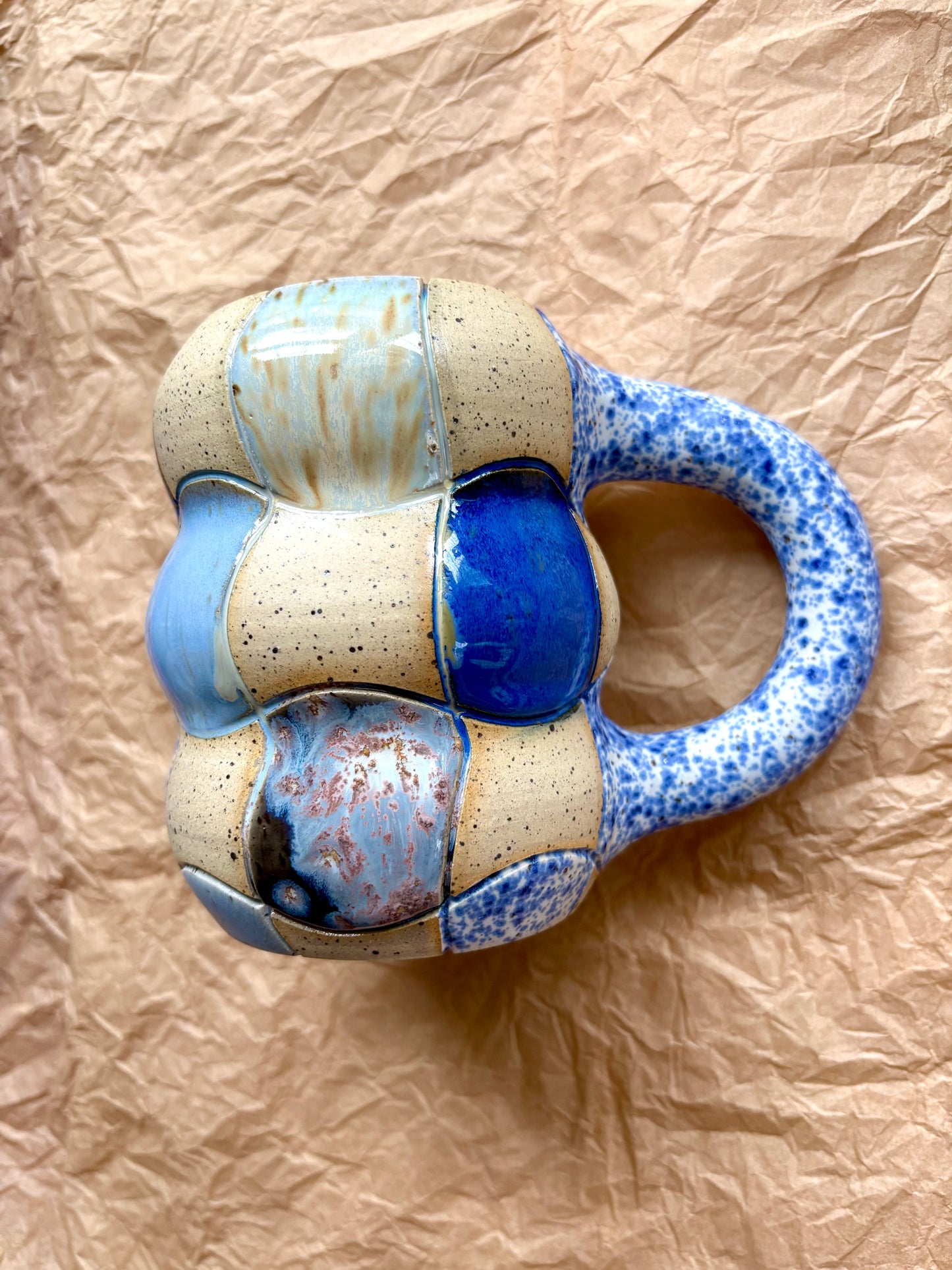 Blue Checker Mug