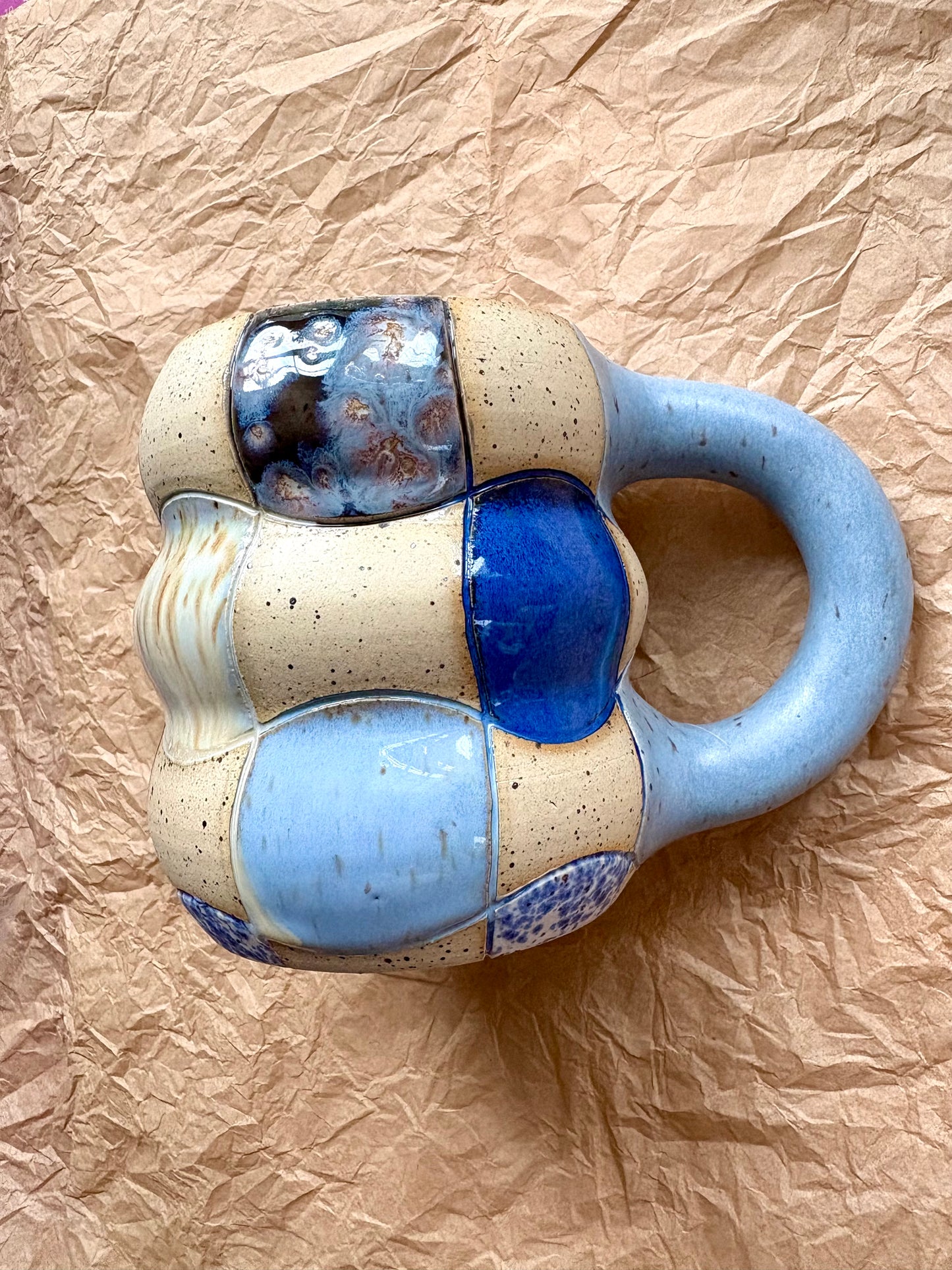 Blue Checker Mug