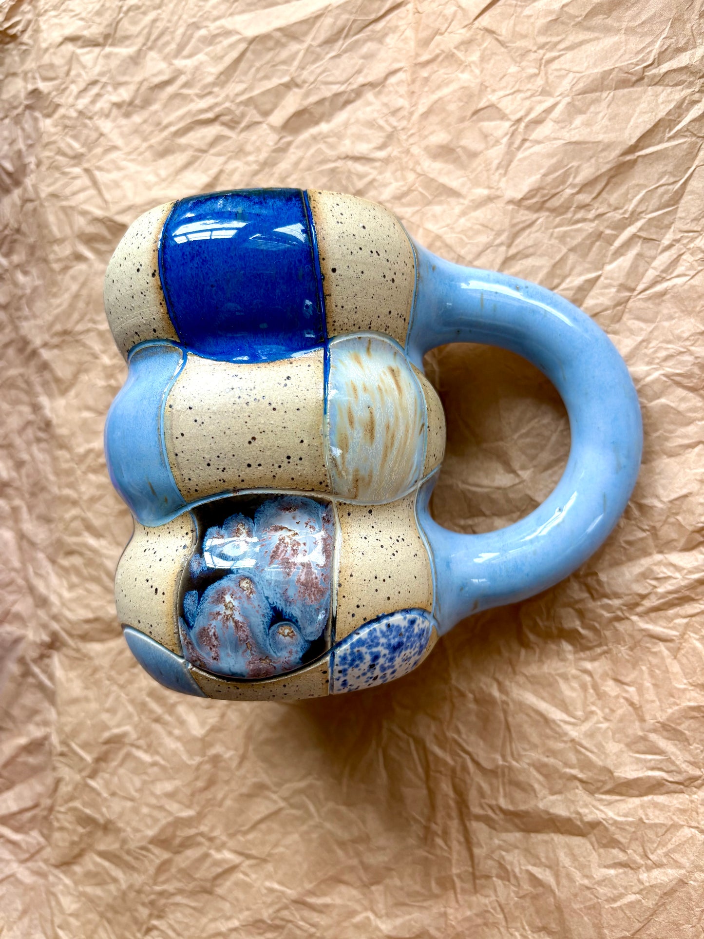 Blue Checker Mug