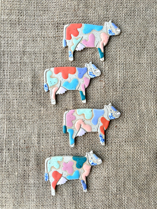 Rainbow Cow Magnet