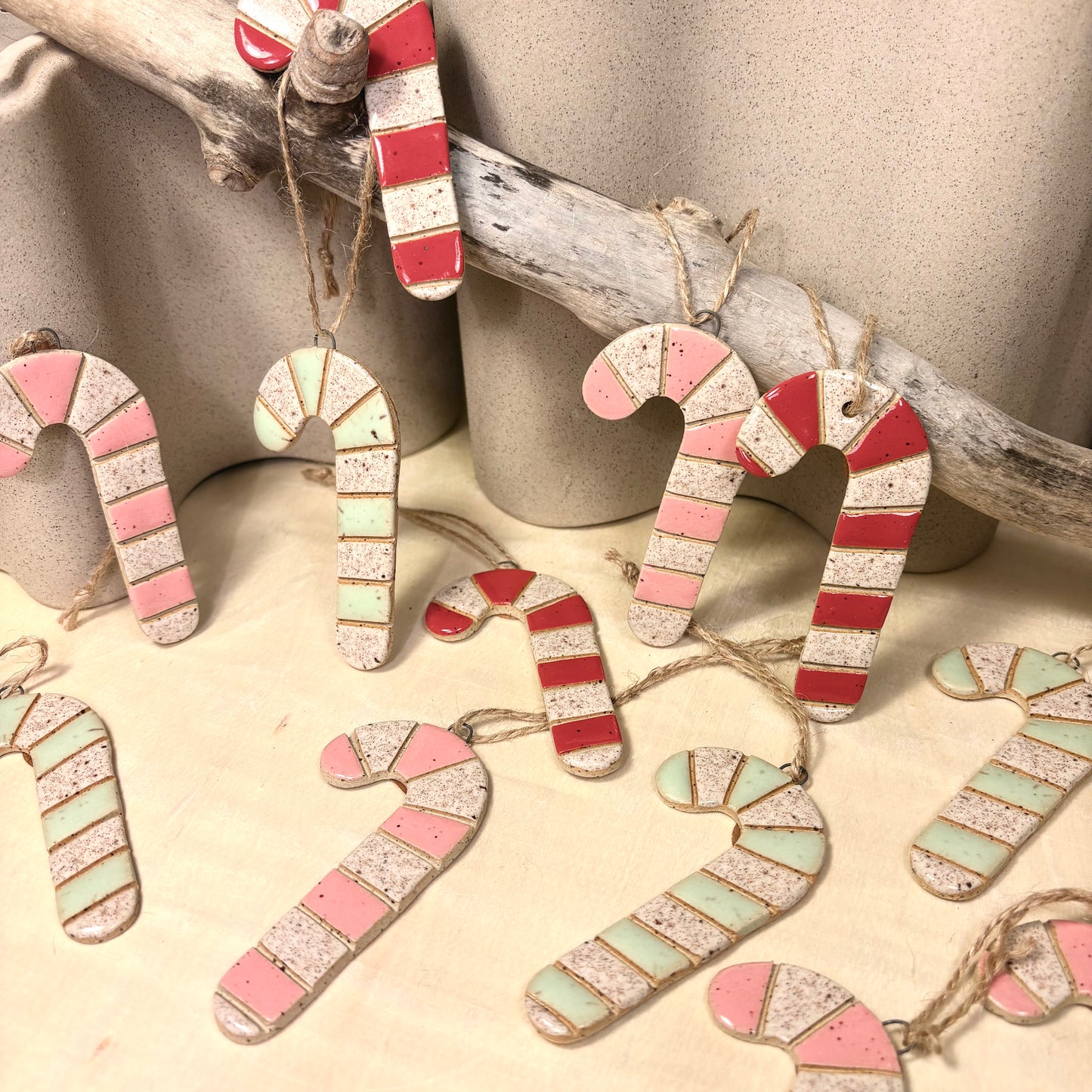 Candy Cane Ornament Red